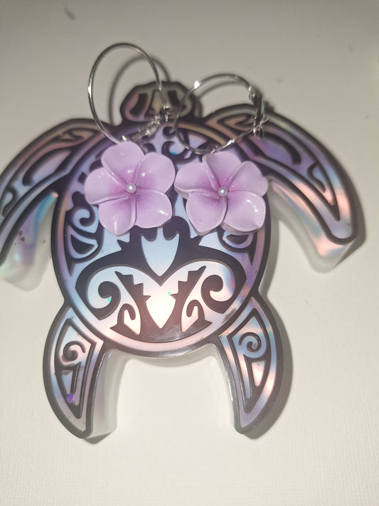 Boucle d oreille fleur de tiare