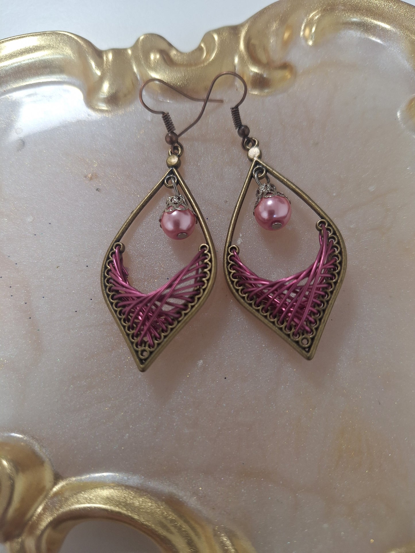 Boucles d'oreilles tressées
