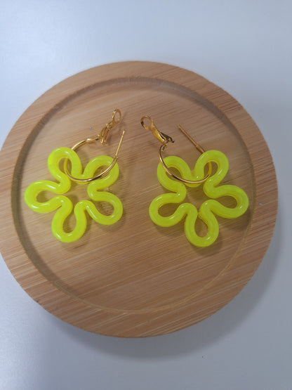 Boucles d'oreilles pampille fleur