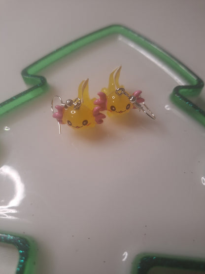 Boucles d'oreilles axolotl