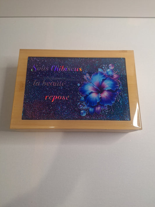 Boite de rangement hibiscus