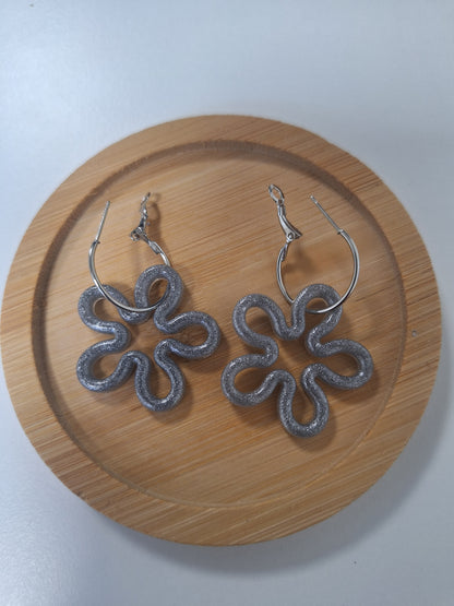 Boucles d'oreilles pampille fleur
