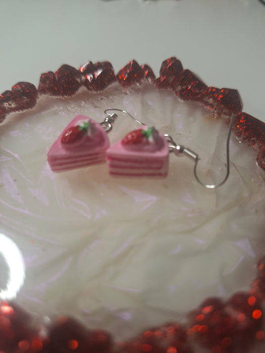 Boucles d'oreilles part de gâteau 🥮