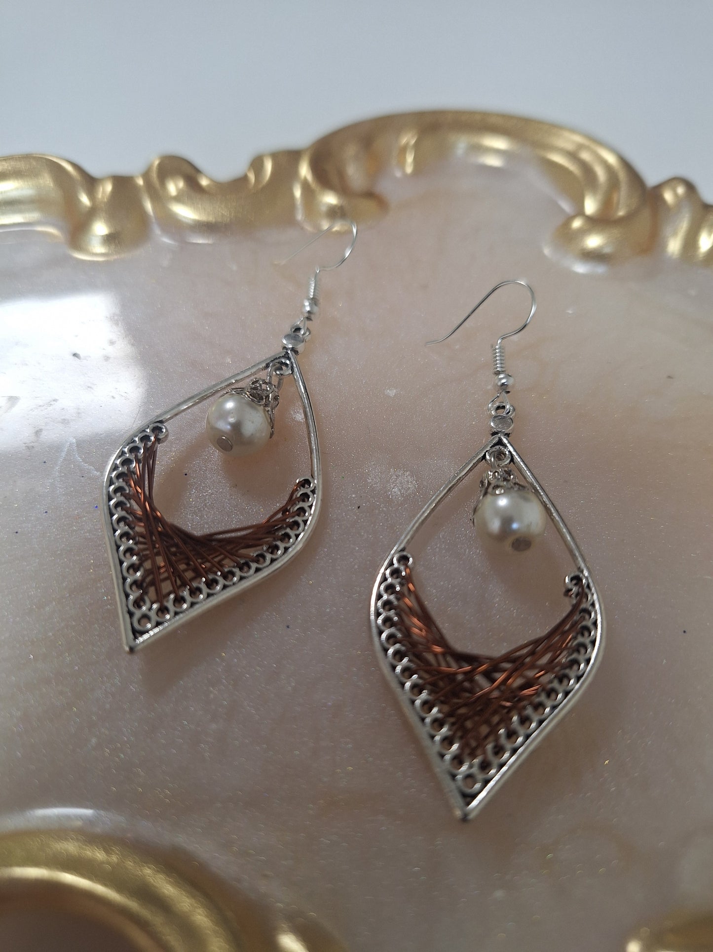 Boucles d'oreilles tressées