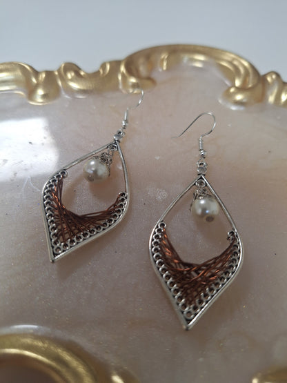 Boucles d'oreilles tressées