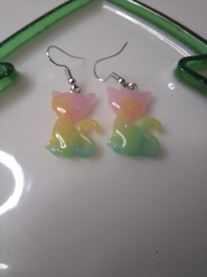 Boucles d'oreilles chat