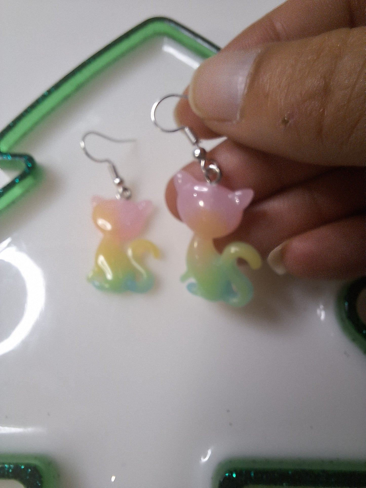 Boucles d'oreilles chat