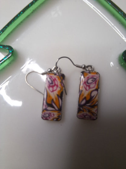 Boucles d'oreilles rectangle