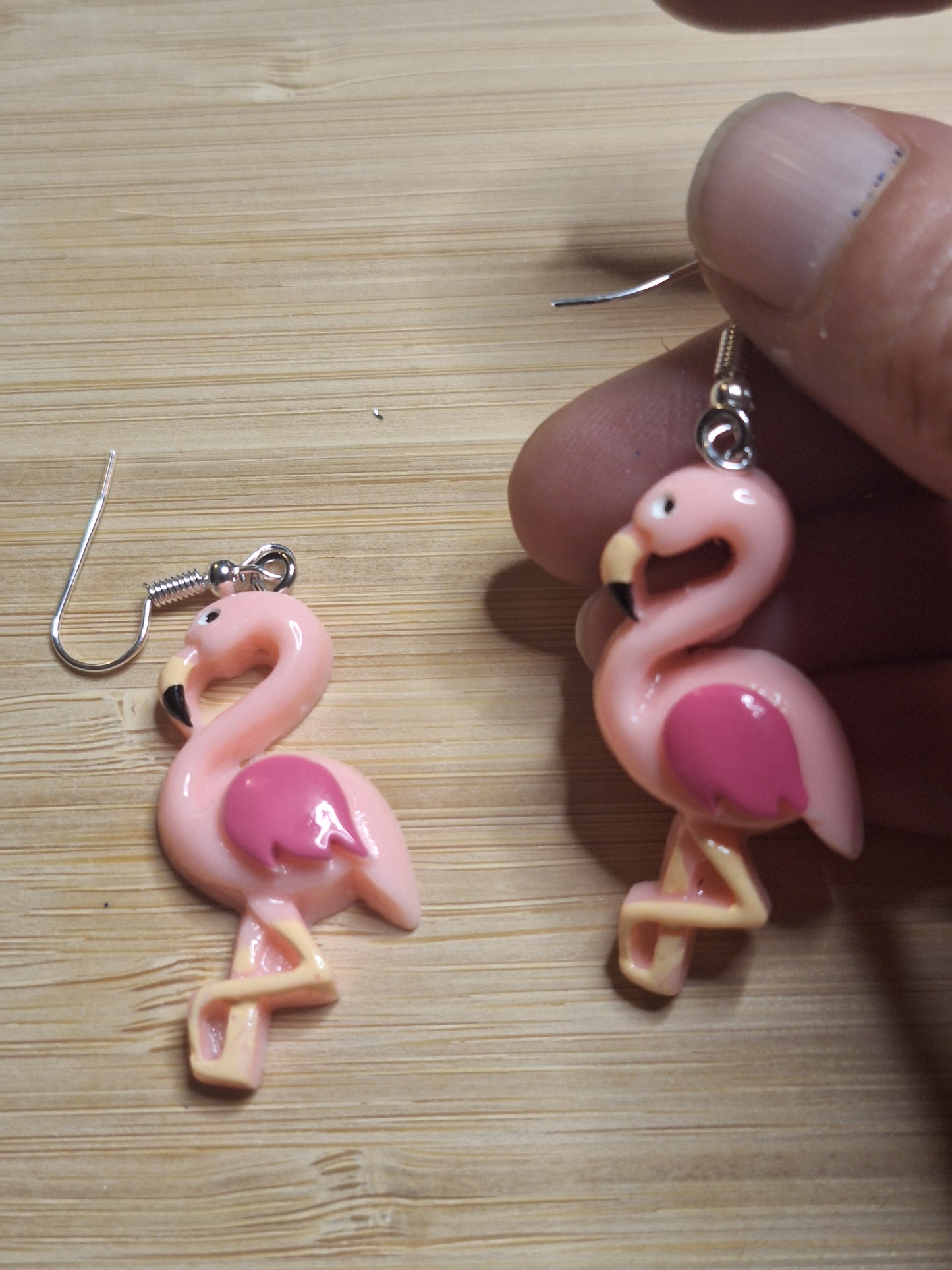 Boucles d'oreilles flamant rose