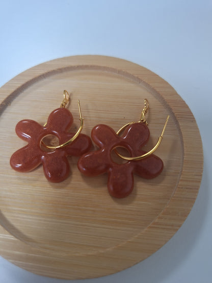 Boucles d oreilles 5 pétales