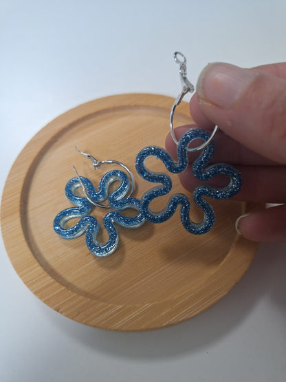 Boucles d'oreilles pampille fleur