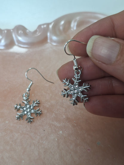 Boucles d'oreilles flocon de neige