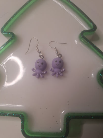 Boucles d'oreilles pieuvre