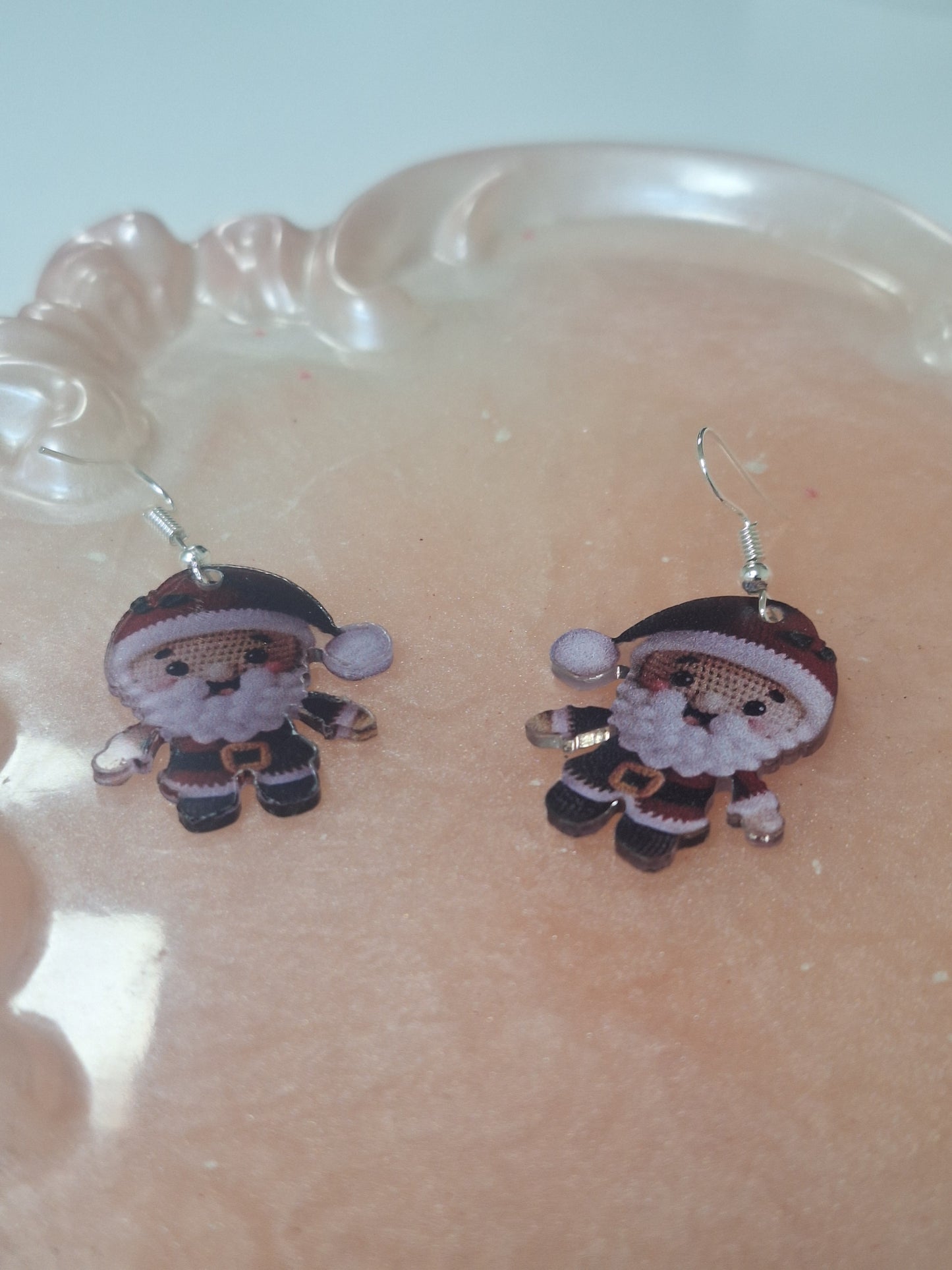 Boucles d'oreilles père noel