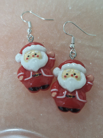 Boucles d'oreilles père Noël