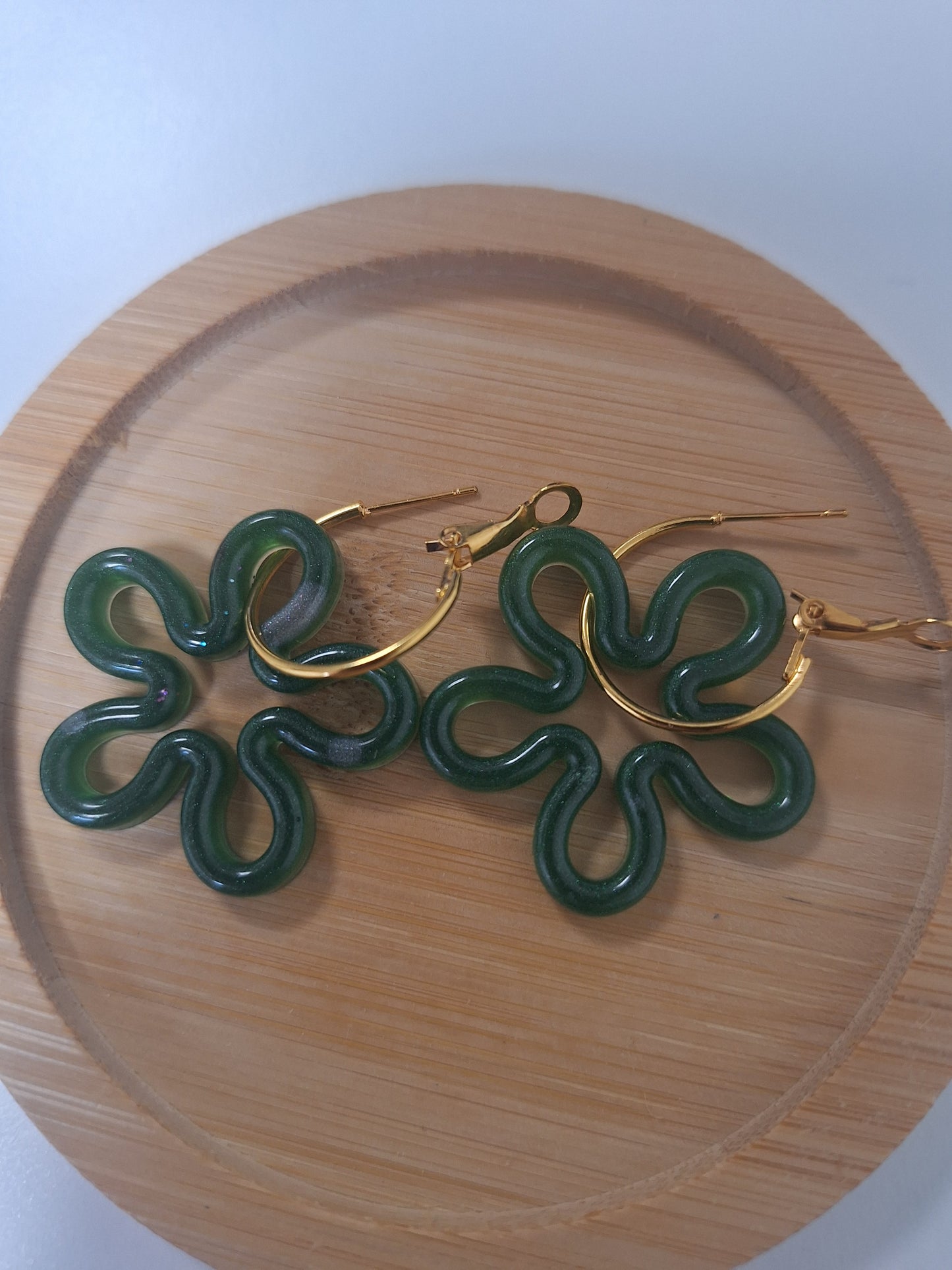 Boucles d'oreilles pampille fleur
