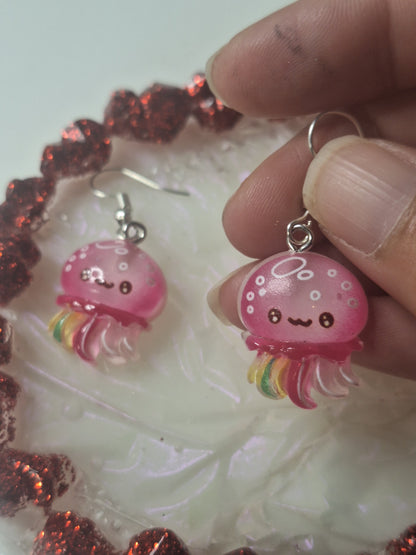 Boucles d'oreilles méduse