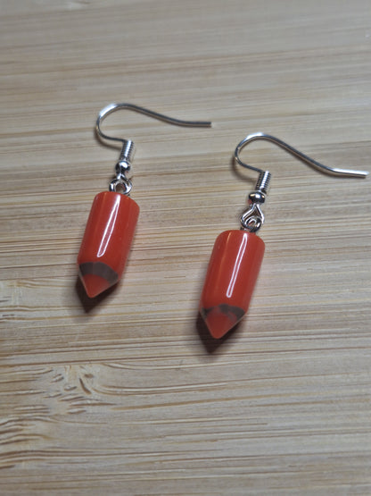 Boucles d'oreilles crayons de couleur