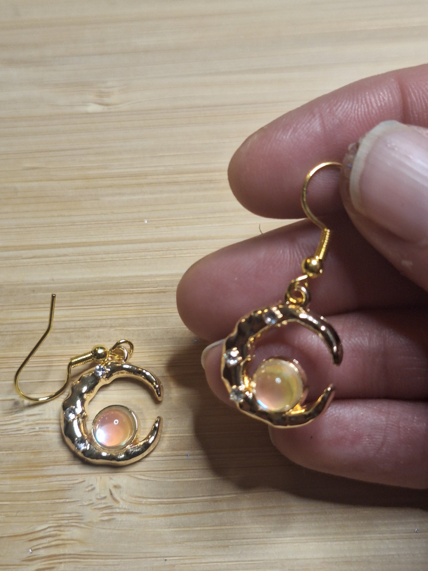Boucles d'oreilles lune