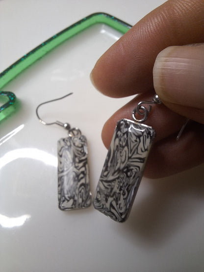 Boucles d'oreilles rectangle