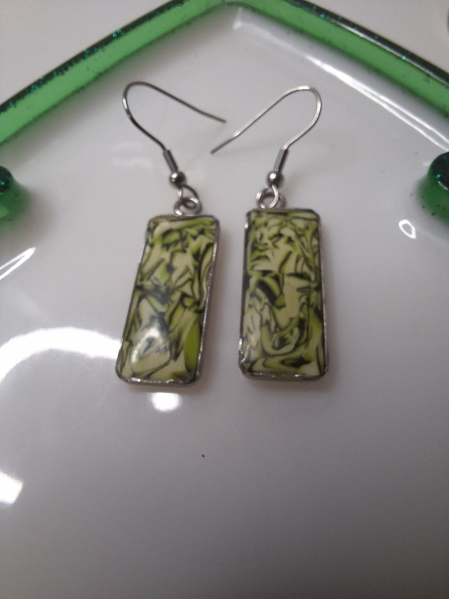 Boucles d'oreilles rectangle
