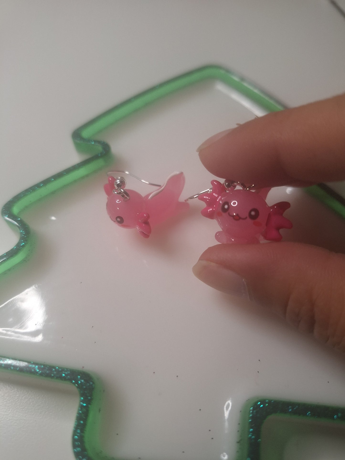 Boucles d'oreilles axolotl