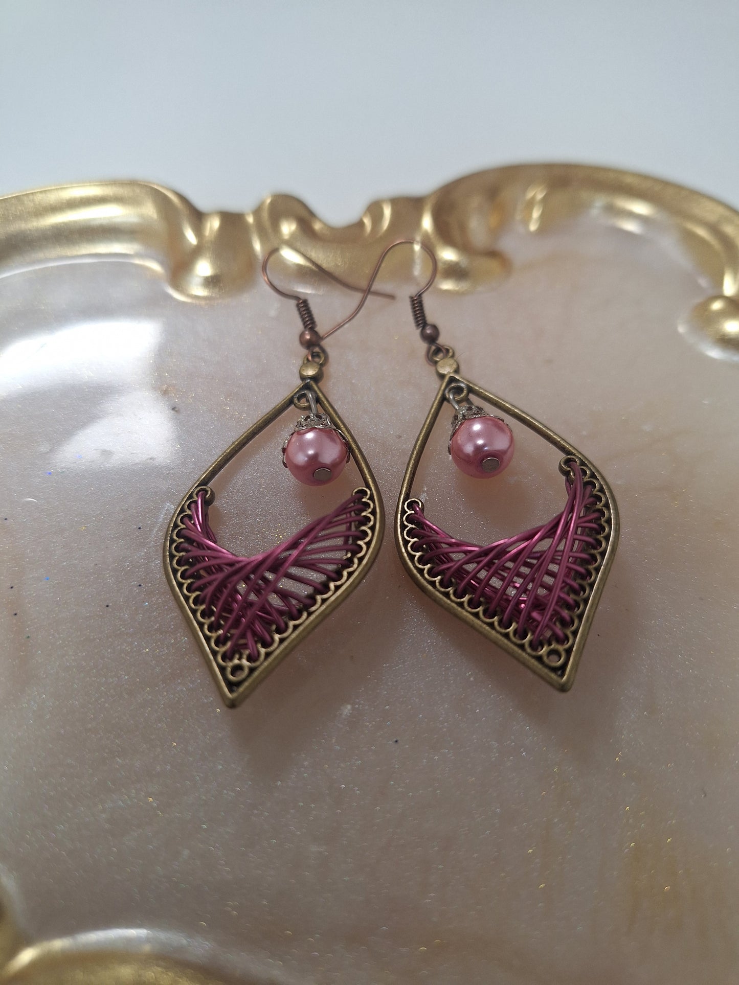 Boucles d'oreilles tressées