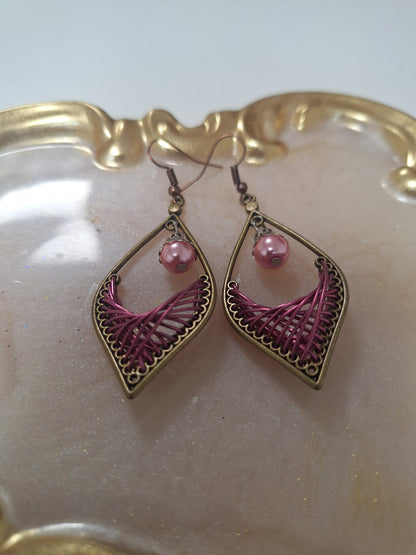 Boucles d'oreilles tressées