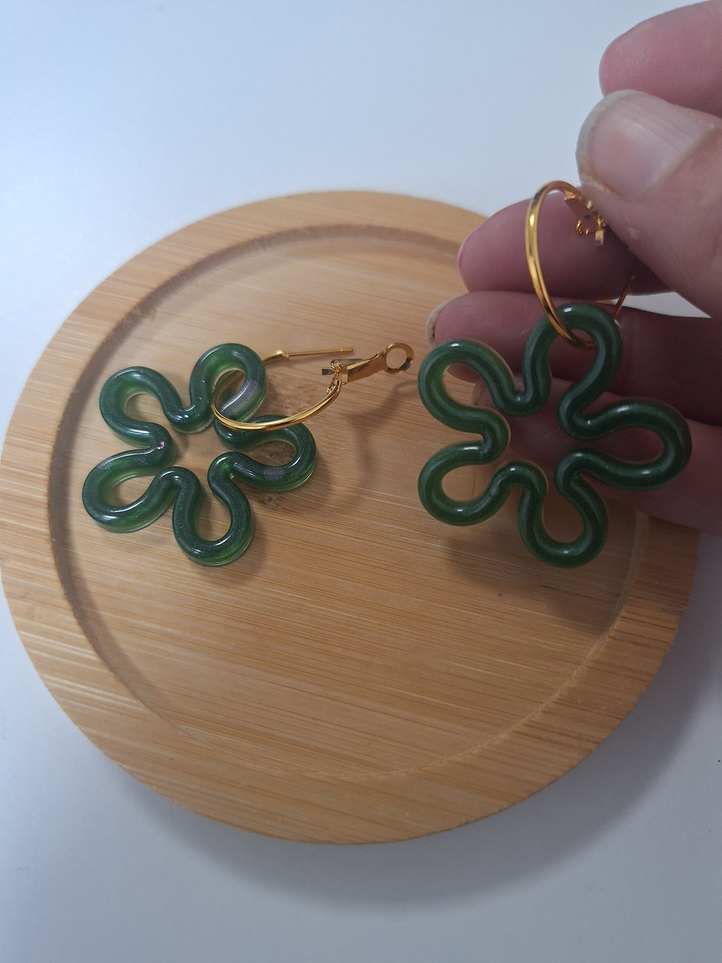 Boucles d'oreilles pampille fleur