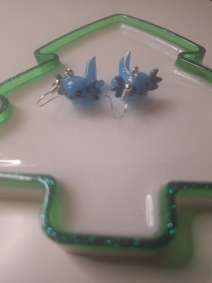 Boucles d'oreilles axolotl
