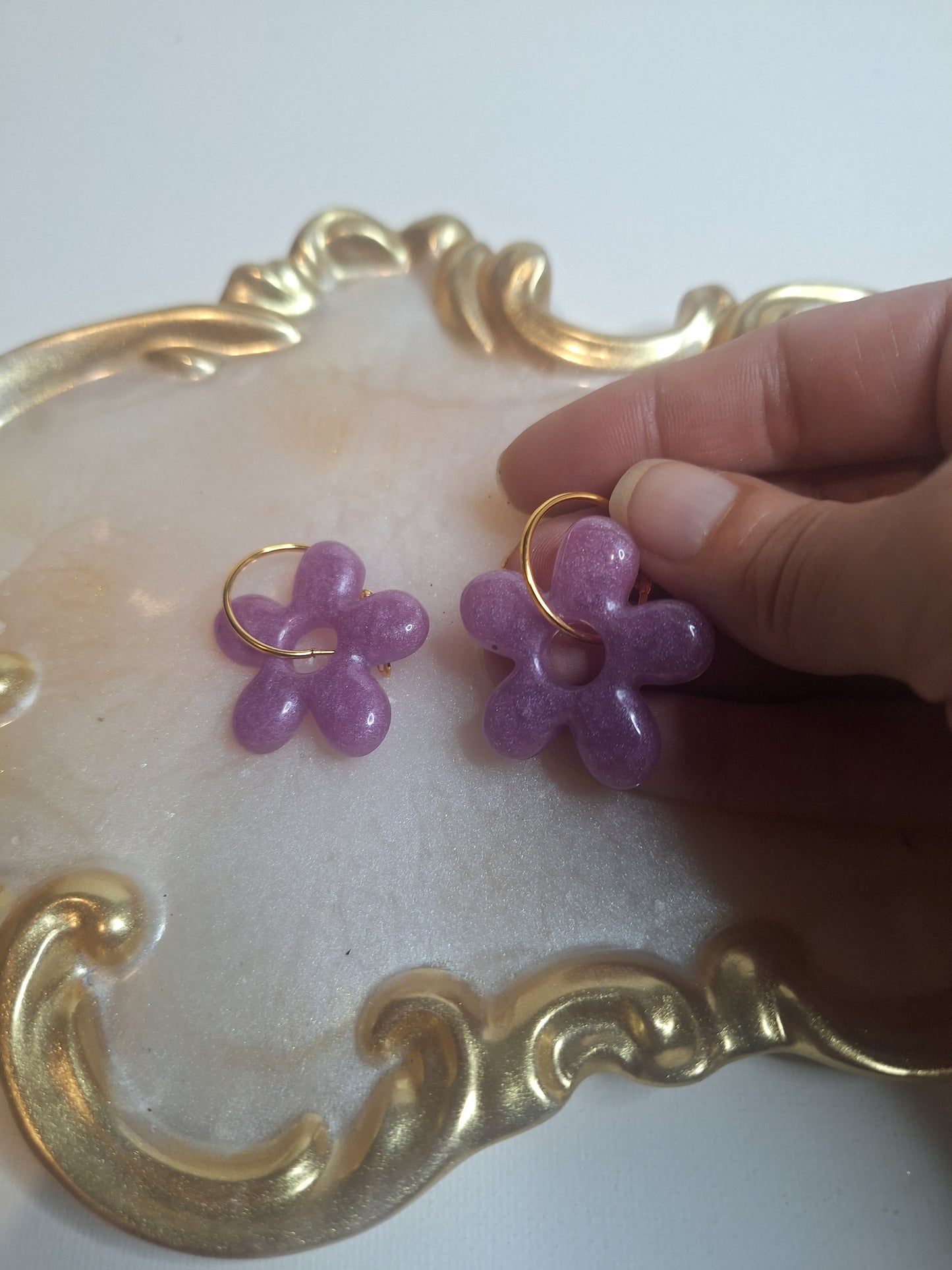 Boucles d oreilles 5 pétales