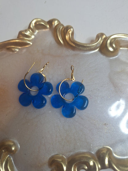 Boucles d'oreilles pampille marguerite