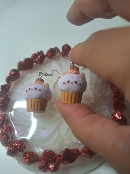 Boucles d'oreilles cupcake