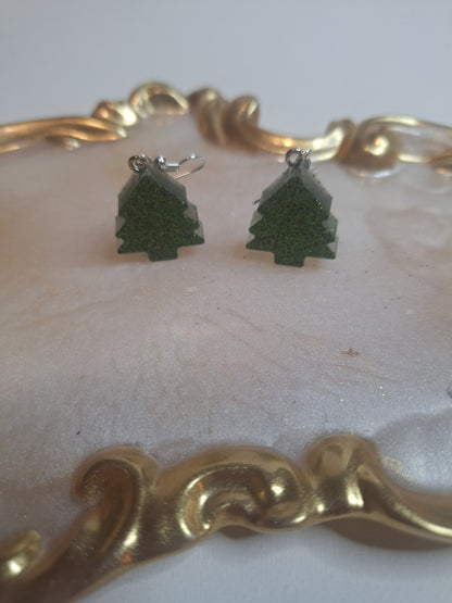 Boucles d'oreilles sapin de Noël 🎄