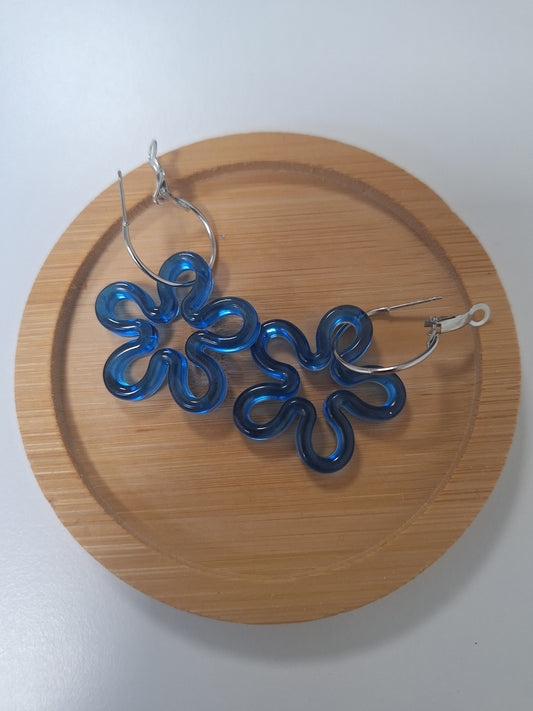 Boucles d'oreilles pampille fleur