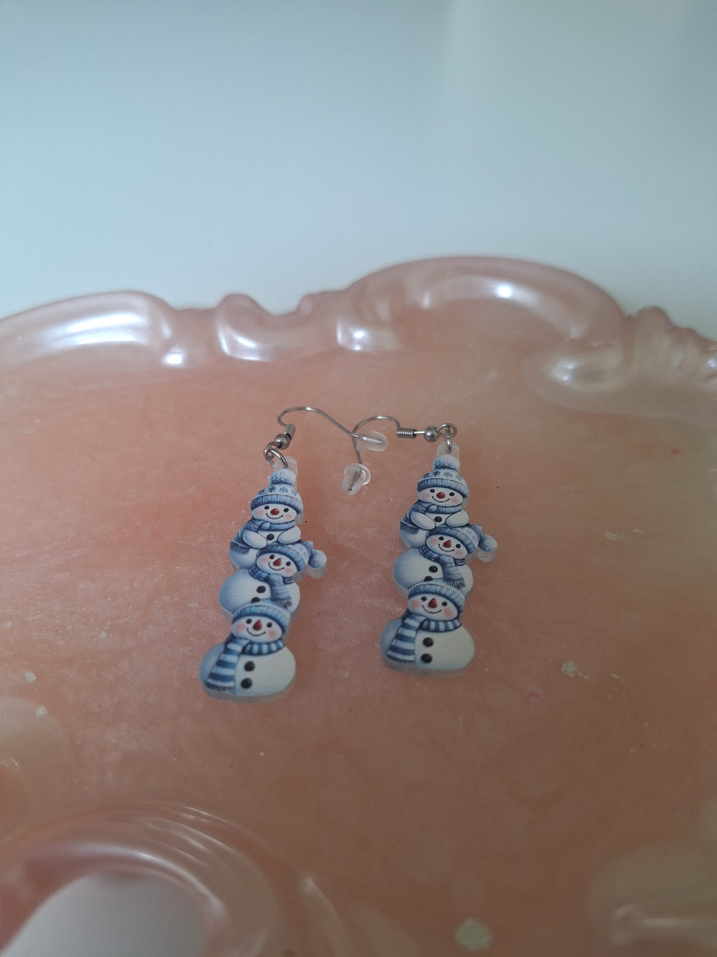 Boucles d'oreilles bonhomme de neige
