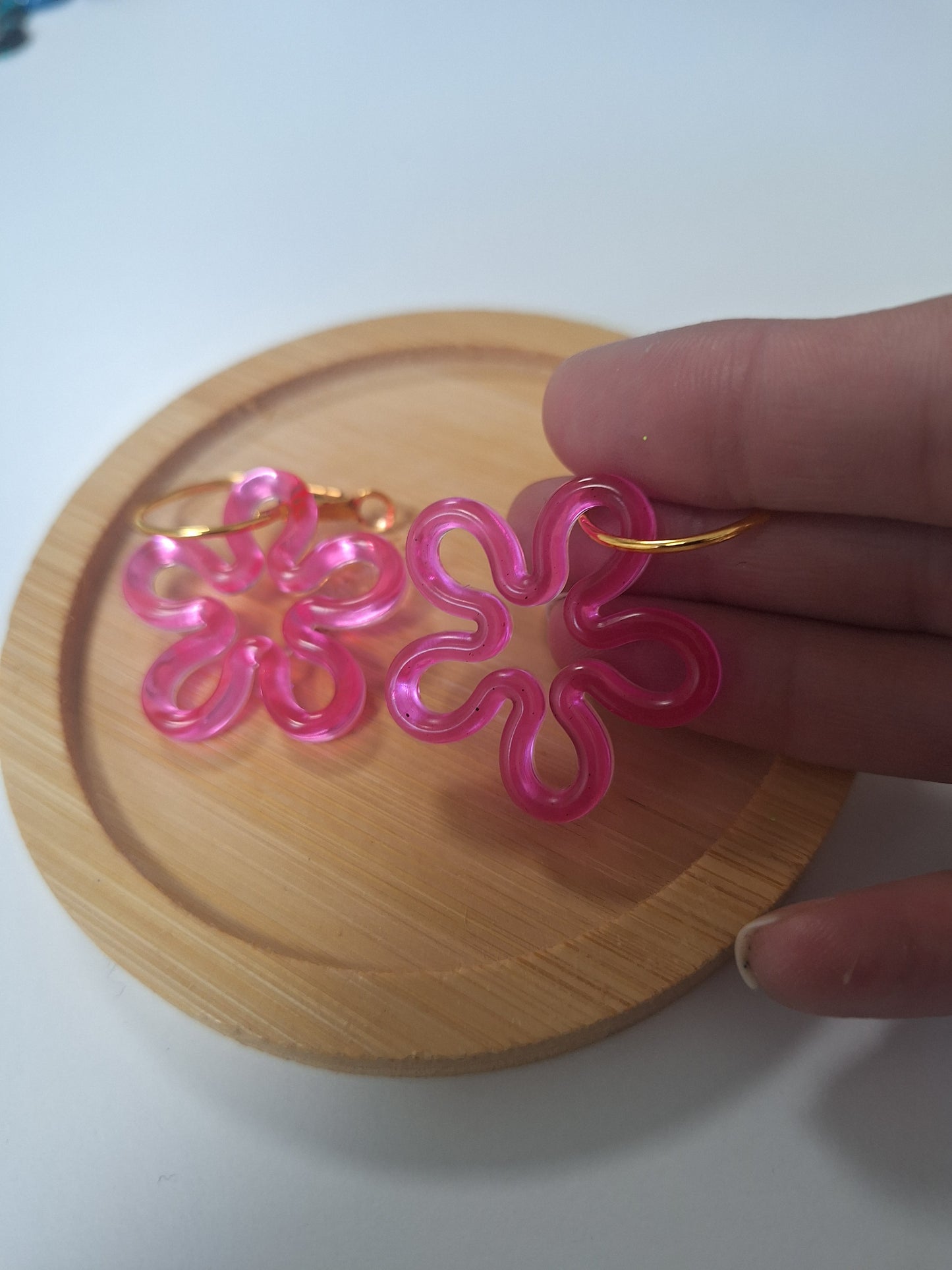 Boucles d'oreilles pampille fleur