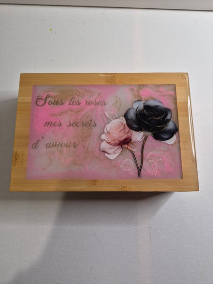 Boite a bijoux rose