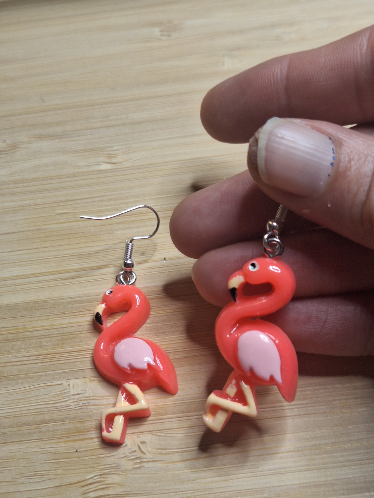 Boucles d'oreilles flamant rose