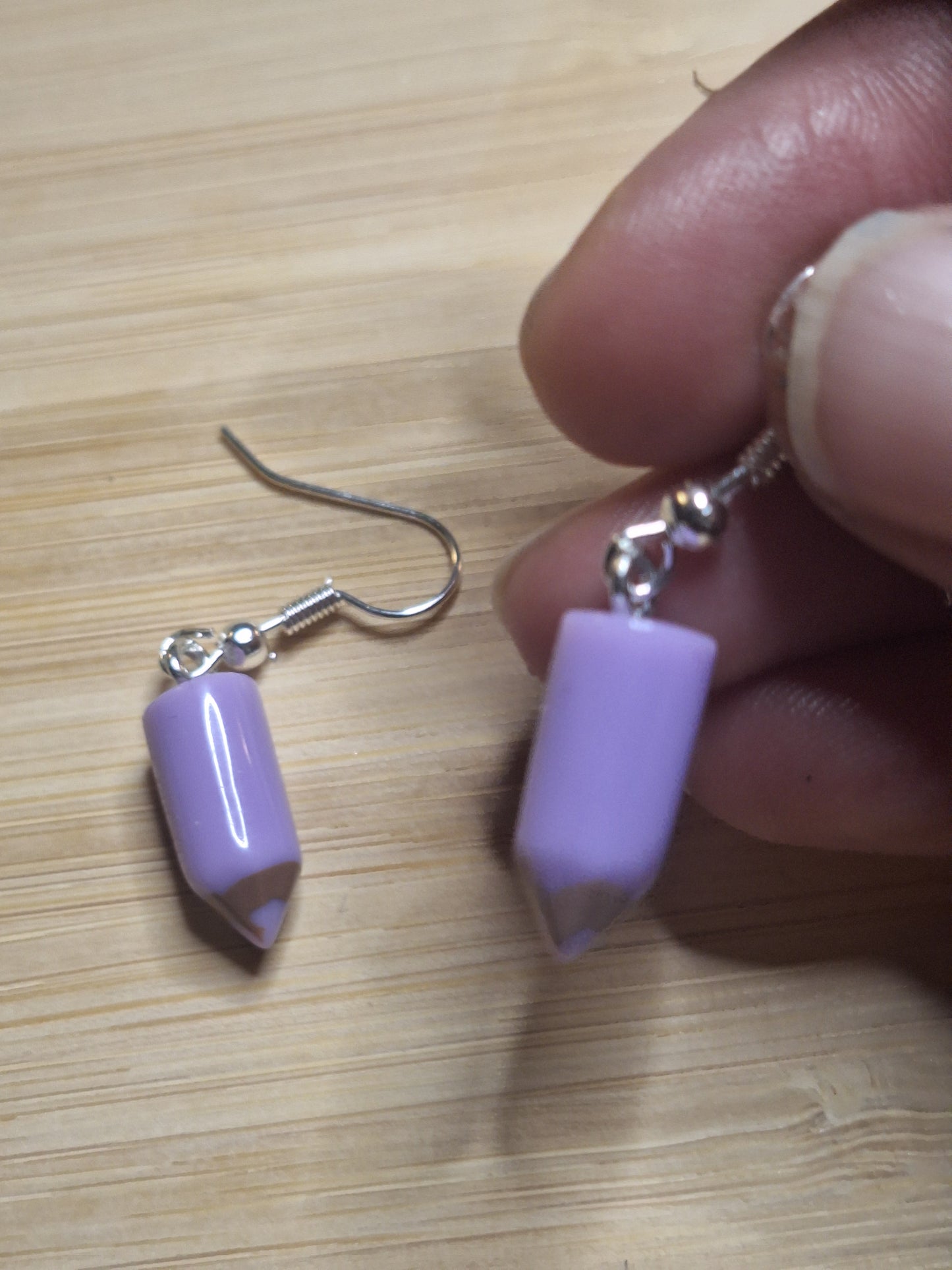 Boucles d'oreilles crayons de couleur