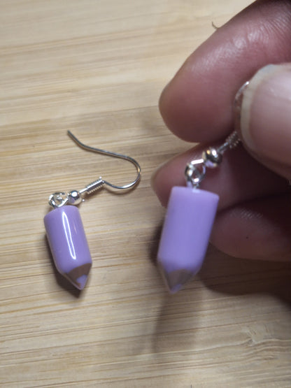 Boucles d'oreilles crayons de couleur
