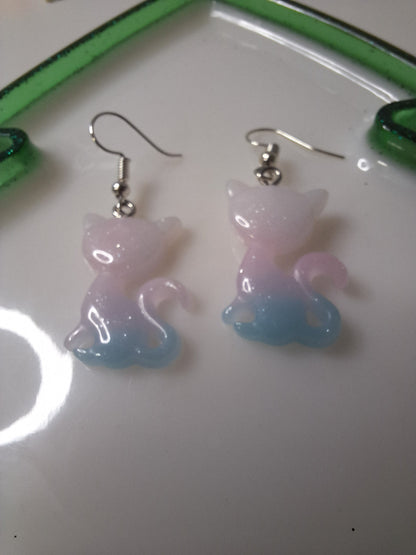 Boucles d'oreilles chat