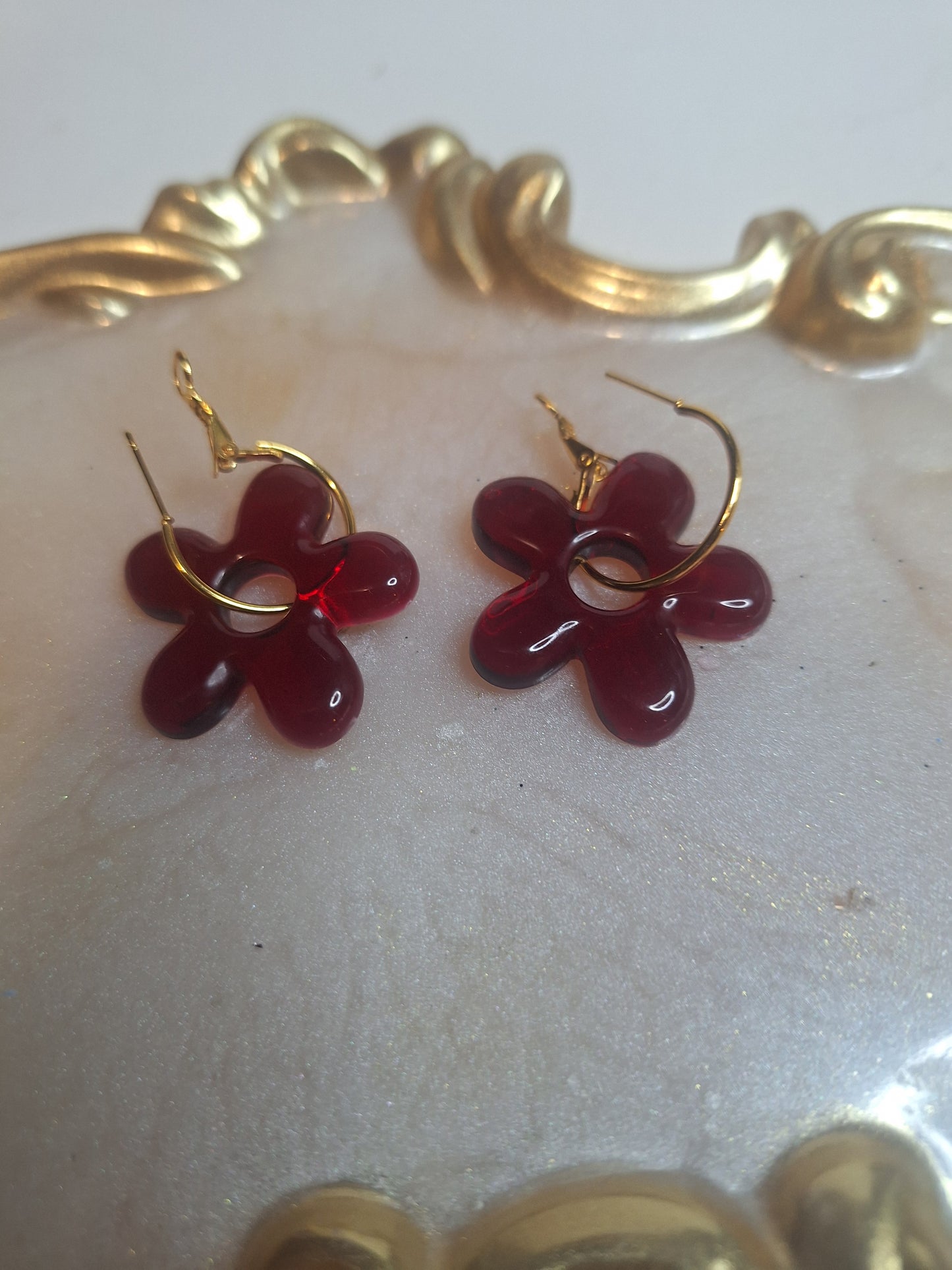 Boucles d oreilles 5 pétales