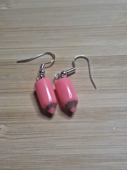 Boucles d'oreilles crayons de couleur