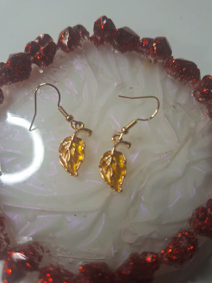 Boucles d'oreilles feuille