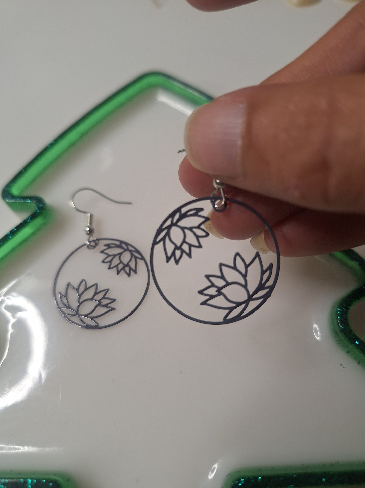 Boucles d'oreilles fleur de lotus