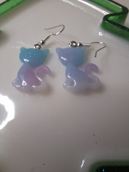Boucles d'oreilles chat