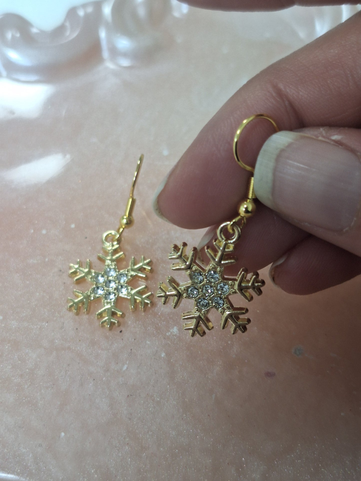 Boucles d'oreilles flocon de neige